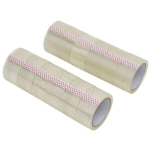 vidaXL Bandă adezivă de ambalare, 12 buc., transparentă, 48 mm x 66 m