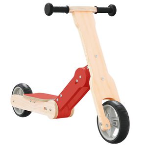 vidaXL Trotinetă pentru copii 2 &icirc;n 1, roșu