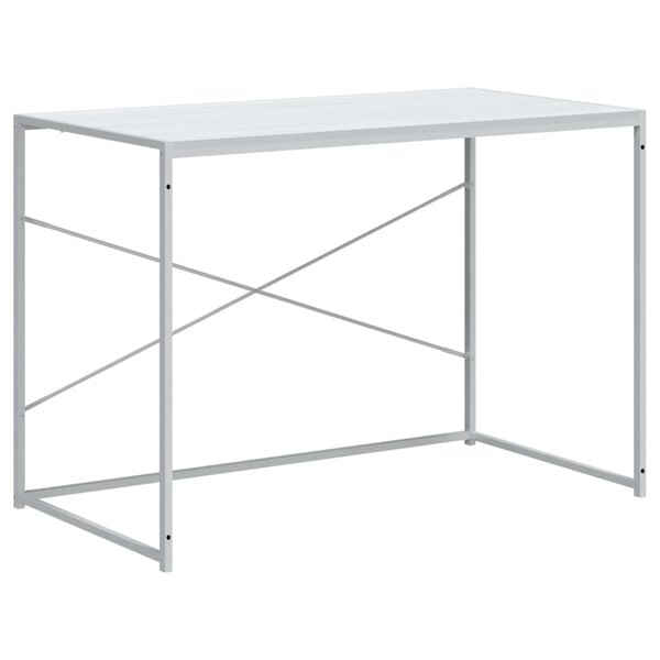vidaXL Birou de computer, alb, 110x60x70 cm, lemn prelucrat