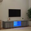 vidaXL Comodă TV cu lumini LED, gri sonoma, 140x40x36 cm