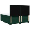 vidaXL Pat box spring cu saltea, verde &icirc;nchis, 180x200 cm, catifea