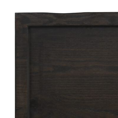 vidaXL Blat de baie, maro închis, 40x40x(2-4) cm, lemn masiv tratat