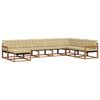 vidaXL Set de canapele de exterior 8 buc. Natural și Bej