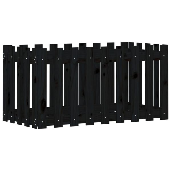 vidaXL Pat &icirc;nălțat grădină design gard 100x50x50 cm lemn de pin tratat