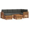 vidaXL Set de canapele de exterior 7 buc. Natural și Antracit