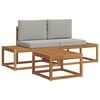 vidaXL Set de canapele de exterior 3 buc. natural