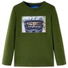 Tricou pentru copii cu m&acirc;neci lungi, kaki &icirc;nchis, 128