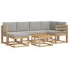 vidaXL Set de canapele de exterior cu pernă 7 pcs Alb și gri deschis