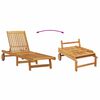 vidaXL Șezlong 2-persoană 2 pcs Maro Lemn Solid de Acacia