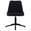 vidaXL Scaun de bucătărie pivotant, negru, material textil