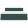 vidaXL Pat cu storage cu saltea Verde &icirc;nchis 180 x 200 cm Catifea