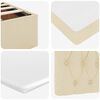 vidaXL Cadru de pat otoman cu saltea crem 120x190cm stofa