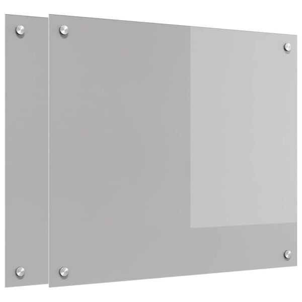 vidaXL Spate de bucătărie 2 pcs Gri deschis 70 x 60 cm