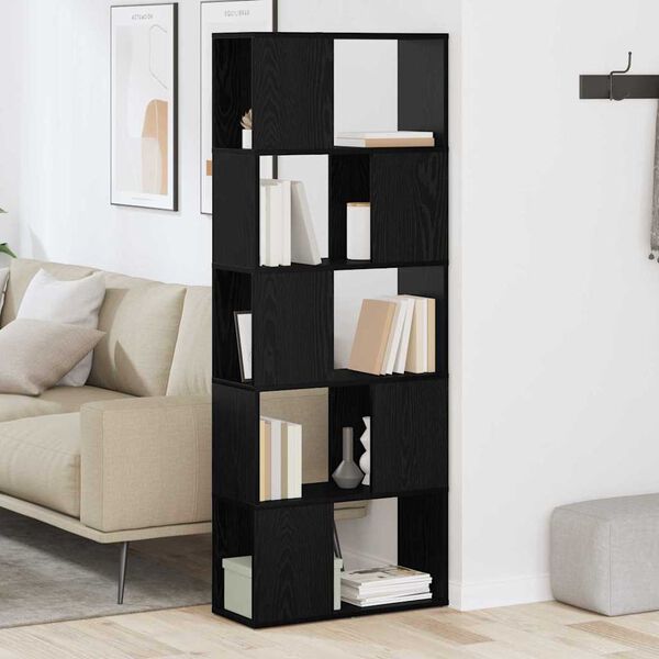 vidaXL Set comodă TV Pe perete Negru 60 x 24 x 156 cm Lemn compozit