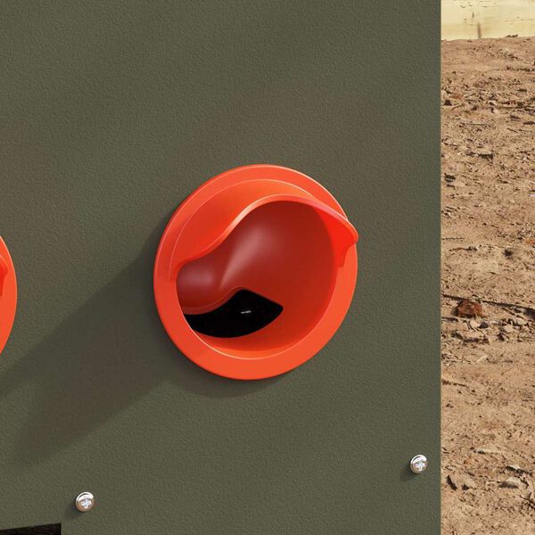 vidaXL Feeder pentru pui Verde măsliniu 60,5 x 29 x 51 cm