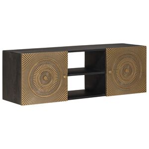 vidaXL Cabinet TV cu raft cu depozitare cu ușă Alamă 105 x 30 x 35 cm