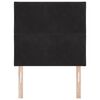 vidaXL Tăblie LED cu headboard Negru 90 cm Piele artificială