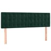 vidaXL Pat box spring cu saltea, verde &icirc;nchis, 140x190 cm, catifea