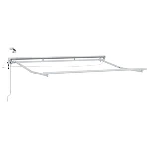 vidaXL Cadru de copertină electrică cu LED-uri Alb 2,5 x 2 m Aluminiu