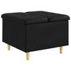 vidaXL Ottoman cu Depozitare Negru 60 x 60 x 45 cm Piele artificială