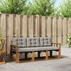 vidaXL Set de canapele de exterior 3 pcs Gri natural și deschis