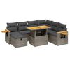 vidaXL Set canapele de grădină cu perne, 8 piese, gri, poliratan