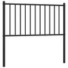 vidaXL Tăblie de pat de schimb metalică, negru, 90 cm