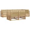 vidaXL Set de canapele de exterior cu pernă 7 pcs Alb și Bej Poliester