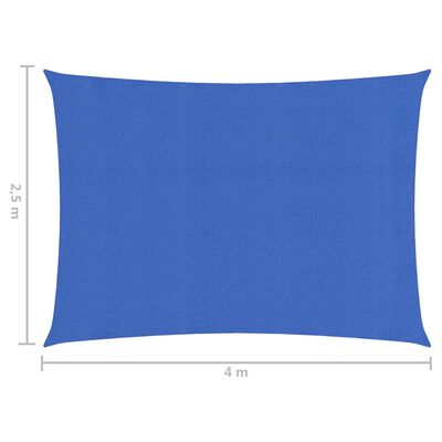 vidaXL Pânză parasolar, albastru, 2,5x4 m, HDPE, 160 g/m²