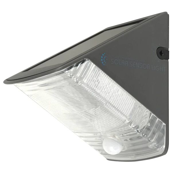 Ranex Lampă solară de perete cu senzor PIR 0,5 W, negru, 5000.261