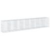 vidaXL Coș gabion cu capac, 800x100x150 cm, fier galvanizat