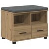 vidaXL Bancă pentru hol Stejar Artizanal 60 x 38 x 46 cm