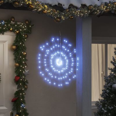 vidaXL Lumini stelare de Crăciun 140 LED-uri, 8 buc., alb rece, 17 cm