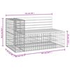 vidaXL Bancă de grădină design gabion 122x71x65,5cm lemn masiv Douglas