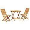 vidaXL Set Bistro Pliabil 3 buc. Maro Lemn Solid de Acacia