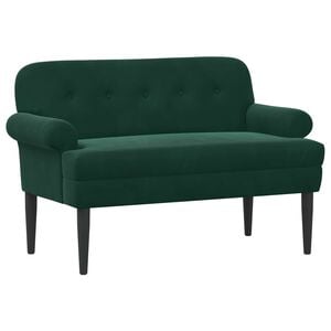 vidaXL Canapea cu capitonaj butonat Verde &icirc;nchis 120 x 66 x 78 cm