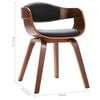 vidaXL Scaune de sufragerie, 6 buc., lemn curbat și piele ecologică