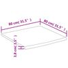 vidaXL Blat birou 80x80x3,8 cm, pătrat, lemn masiv acacia margine vie