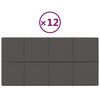vidaXL Panouri de perete 12 buc. gri &icirc;nchis 60x30 cm textil 2,16 m&sup2;1