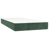 vidaXL Pat box spring cu saltea, verde &icirc;nchis, 80x200 cm, catifea