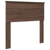 vidaXL Cadru de pat cu headboard Stejar marron și argintiu 75 x 190 cm