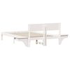 vidaXL Cadru de pat cu headboard Alb 140 x 200 cm Lemn de pin masiv