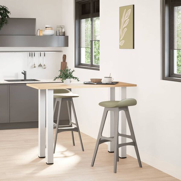 vidaXL Picioare de masă de bar, 4 buc., alb, 90-92 cm, oțel