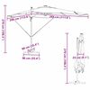vidaXL Umbrelă de soare 286 x 285 x 270 cm Aluminiu