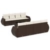 vidaXL Set canapele de grădină cu perne, 9 piese, maro, poliratan