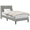 vidaXL Cadru de pat cu headboard Gri deschis 90 x 190 cm Catifea