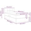 vidaXL Pat cu saltea și spațiu de depozitare Gri &icirc;nchis 90 x 200 cm