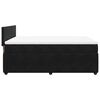 vidaXL Pat box spring cu saltea, negru, 140x200 cm, catifea