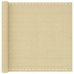 vidaXL Ecran de balcon Bej 75 x 700 cm HDPE și Aluminiu