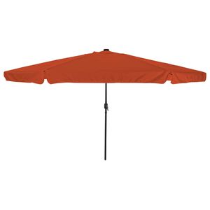 vidaXL Parasol de Grădină Roșu și Negru 395 x 395 x 245 cm